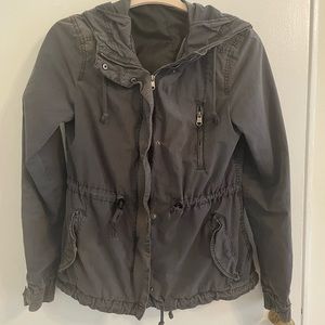 H&M Grey Utility Jacket, Size 8
